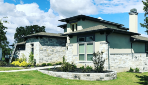 Seamless aluminum gutters installed on a modern home in Austin, TX